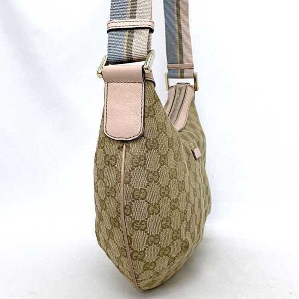 Gucci Leather Pink Blue Bag Shoulder GG Beige Crossbody Canvas Logo